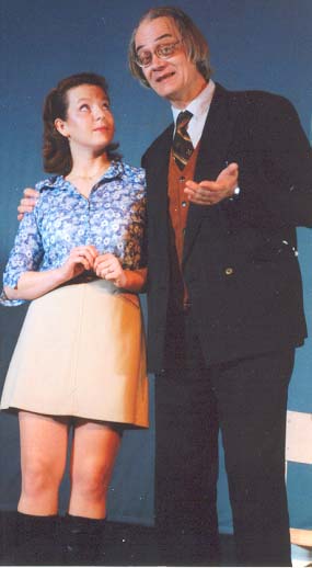 Clare Downs as Felicity Rumpers and Jeremy Austin as Dr Arthur Wicksteed