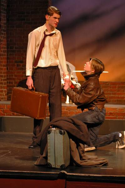 Rob Cording as Tom Ripley and Alfie Tyson-Brown as Fausto