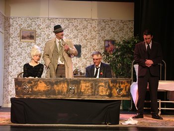 Penny Coulson as Fay, Richard Neal as Truscott, Simon Jackson as McLeavy and Ryan Gregg as Hal,